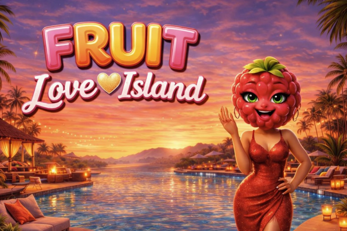 "Fruit Love Island" is AI-generated animated TikTok series. Image via Fruit Love Island.