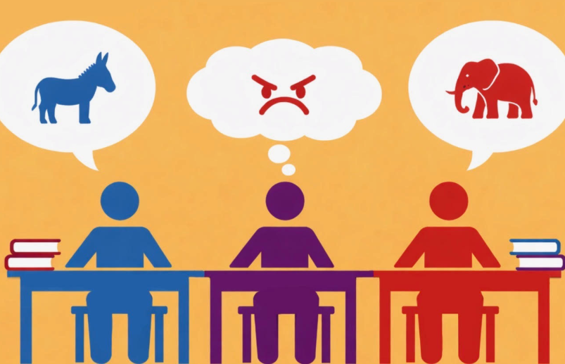 The effect of politics on friendships is different for everybody. Art created by Sali Al-ameen.