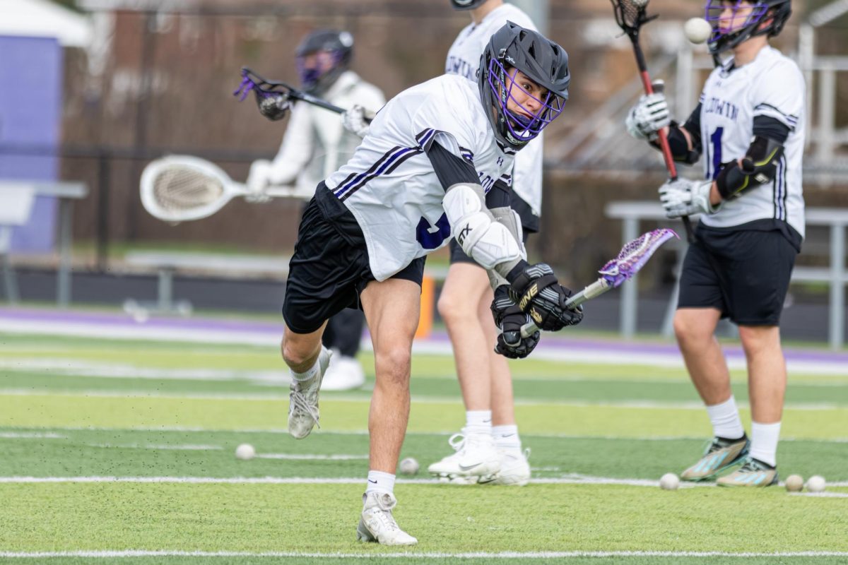 Sophomore Brody Sheaffer shoots the ball during warmups against TJ.