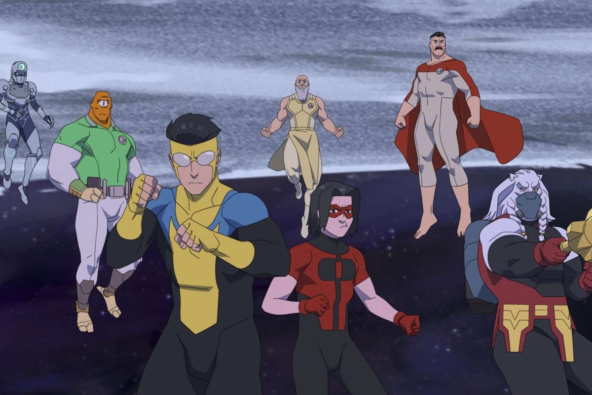 The show is about a kid named Mark Grayson who finds out that his father, Nolan Grayson, is an alien from the planet Viltrum with superhuman powers. Photo via  Skybound Animation Studio.