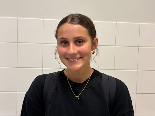 Freshman Nicole Gruntz leads the flag football team with a positive attitude. 