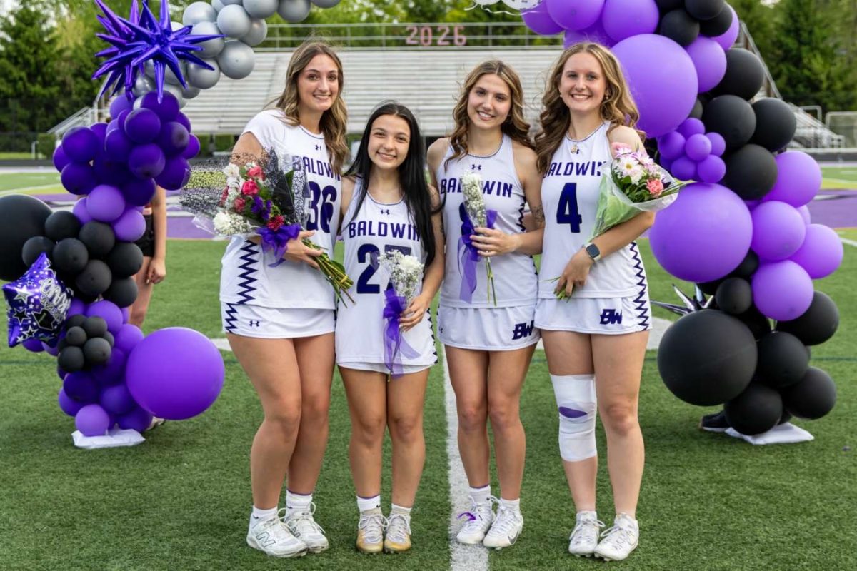 It was senior night at the girls lacrosse game against North Hills on Monday.