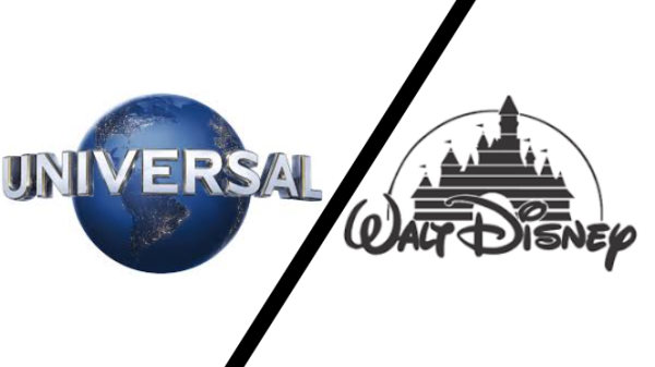 Disney World and Universal Orlando compete as the best amusement parks in America. Image via Disney and Universal